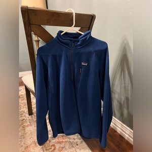 Patagonia Mens Better Sweater 1/4 Zip Pullover Size Medium Jacket Blue